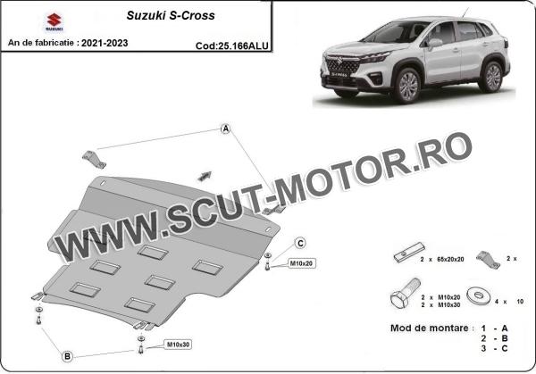 Scut motor din aluminiu Suzuki SX4 S-Cross 2
