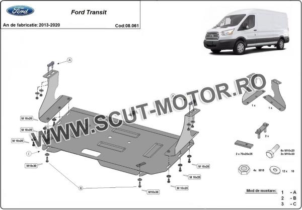 Scut motor Ford Transit - tracțiunea față 2