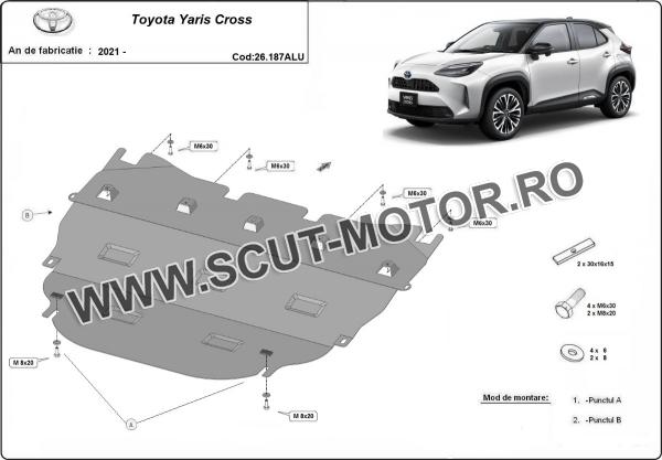 Scut motor din aluminiu Toyota Yaris Cross  2