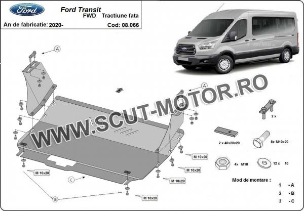 Scut motor Ford Transit - tractiune fata 2