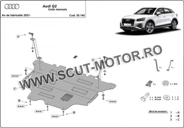 Scut motor Audi Q2 - cutie de viteză manuală 2