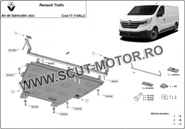 Scut motor din aluminiu Renault Trafic 2