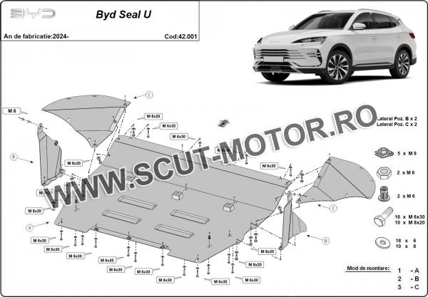 Scut motor BYD Seal U 2
