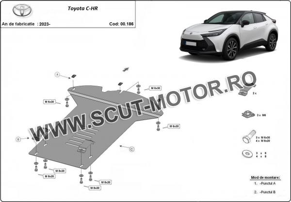 Scut antifurt catalizator pentru Toyota C-HR 2