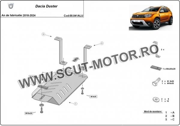 Scut diferențial din aluminiu Dacia Duster, motorizare 4x4 2
