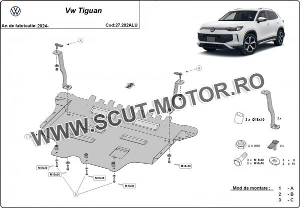 Scut motor din aluminiu Volkswagen Tiguan  2