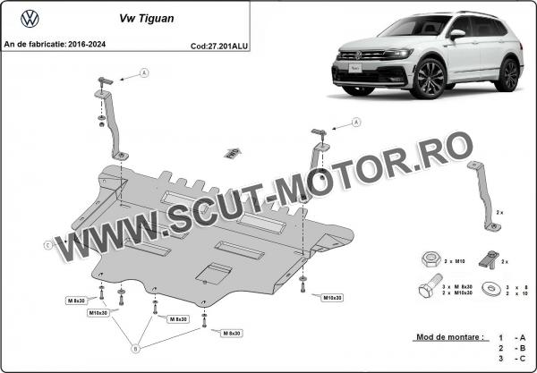 Scut motor din aluminiu Volkswagen Tiguan  2