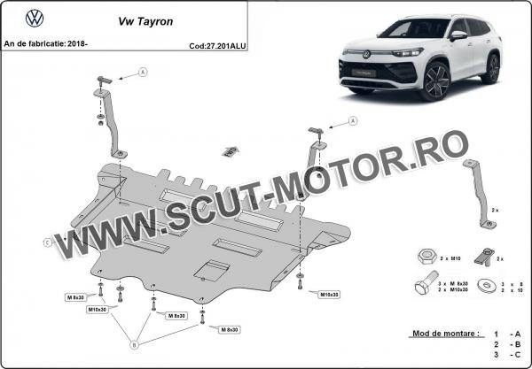 Scut motor din aluminiu VW Tayron 2