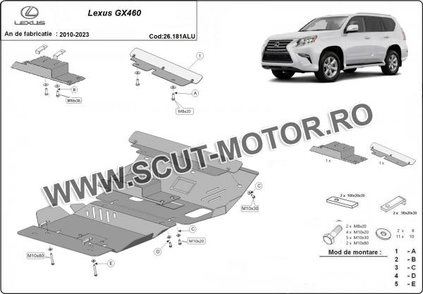 Scut motor din aluminiu Lexus GX460 2