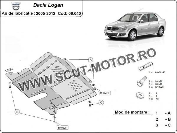 Scut motor Dacia Logan 1 2