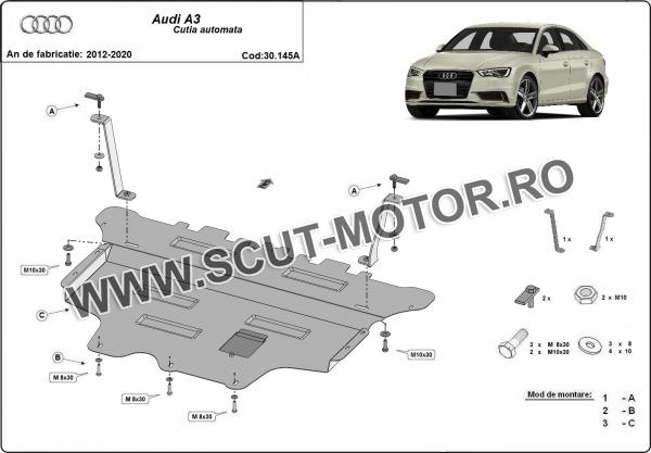 Scut motor Audi A3 (8V) - cutie de viteză automată 2