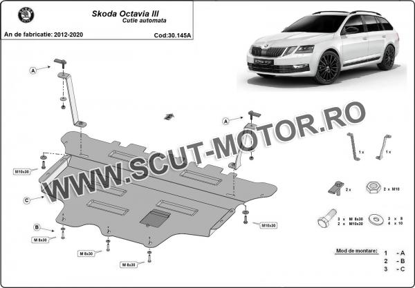 Scut motor și cutie de viteză Skoda Octavia 3 - cutie de viteză automată 2