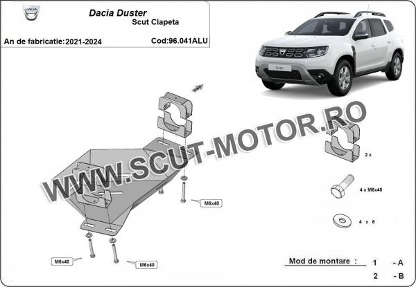Scut clapeta Dacia Duster din Aluminiu 2