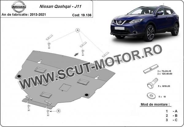 Scut Motor Metalic Nissan Qashqai J11 2