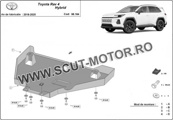Scut Diferential spate Toyota Rav4 Hybrid 2