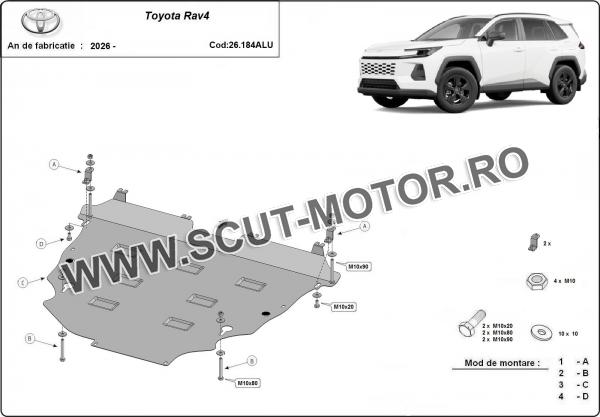 Scut motor din aluminiu Toyota RAV4 2