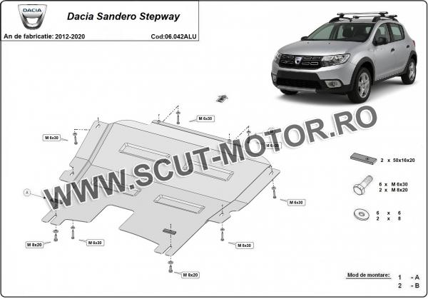 Scut motor din aluminiu Dacia SanderoStepway 2