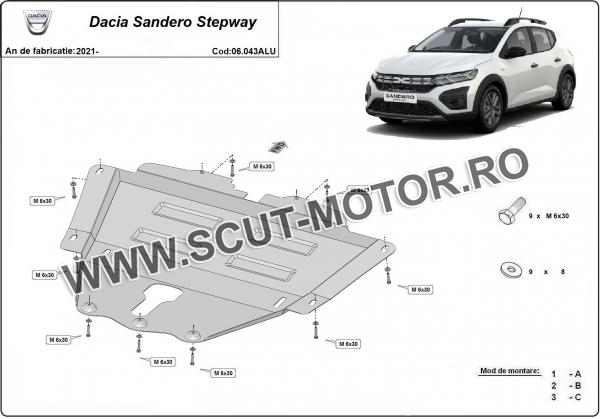 Scut motor din aluminiu Dacia Sandero Stepway 2