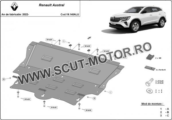 Scut motor din aluminiu Renault Austral 2