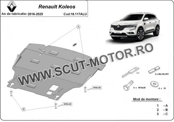 Scut motor din aluminiu Renault Koleos 2
