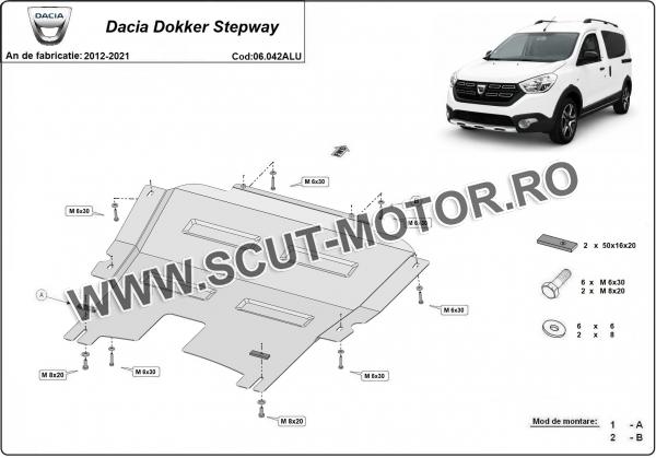 Scut motor din aluminiu DACIA Dokker Stepway 2