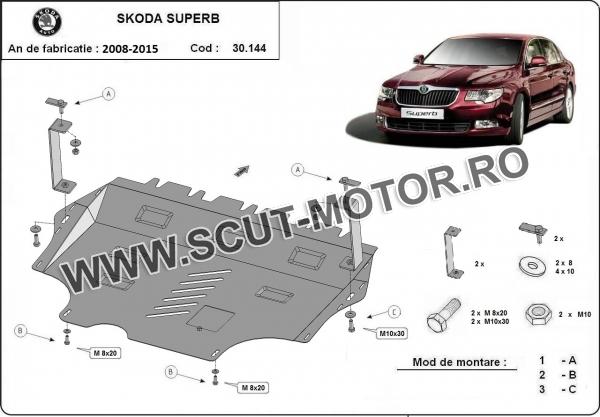 Scut motor Skoda Superb 2