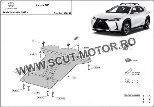 Scut antifurt din aluminiu pentru catalizator Lexus UX 2