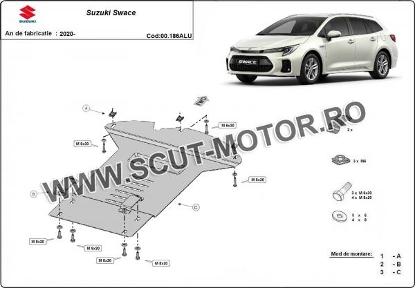 Scut antifurt din aluminiu pentru catalizator Suzuki Swace  2