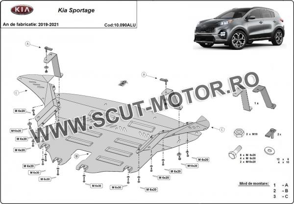 Scut motor din aluminiu Kia Sportage 2
