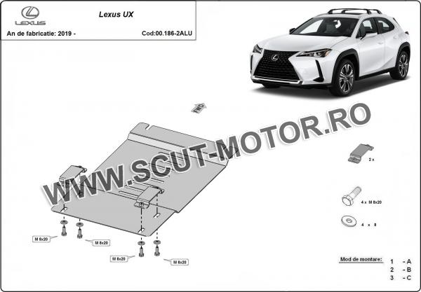 Scut antifurt din aluminiu pentru catalizator Lexus UX 2