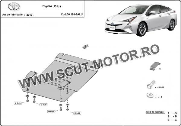 Scut antifurt din aluminiu pentru catalizator Toyota Prius 2