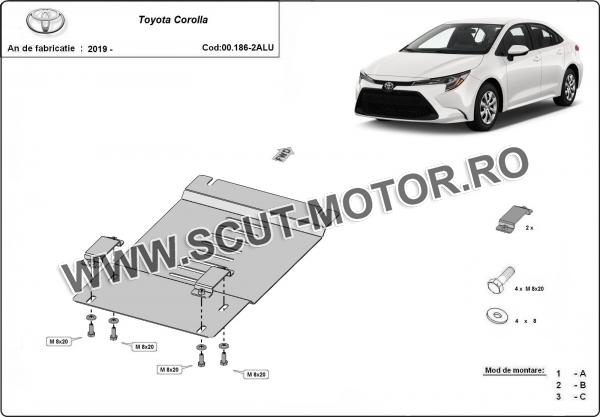 Scut antifurt din aluminiu pentru catalizator Toyota Corolla 2