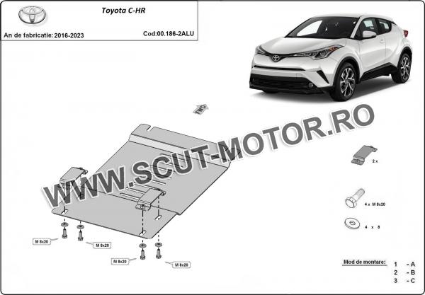 Scut antifurt din aluminiu pentru catalizator Toyota C-HR 2