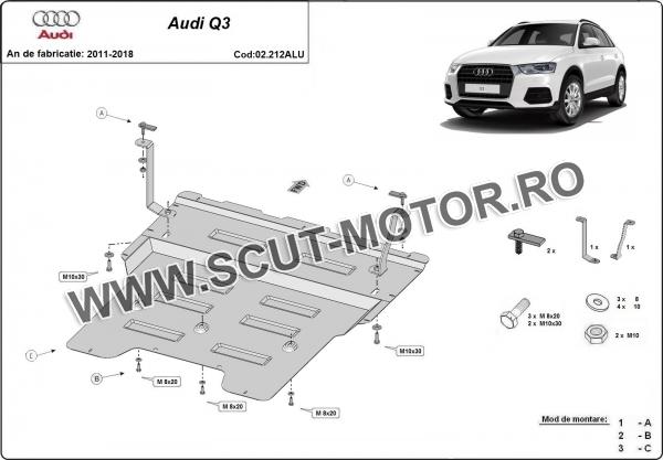 Scut motor din aluminiu Audi Q3 2